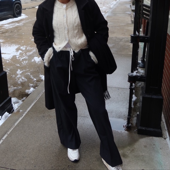 Zara Wide Leg Tie Trousers - Picture 2 of 5